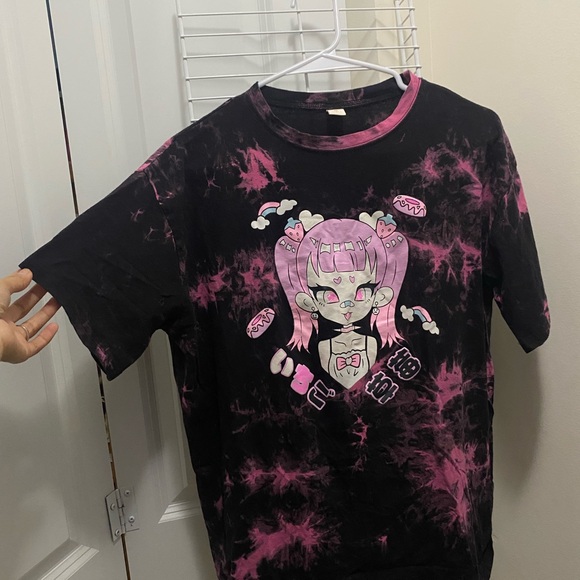Pink and Black Graphic Kids T-Shirt - Picture 2 of 3
